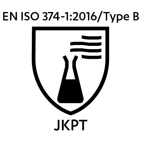 Chemische bescherming / EN ISO 374-1 Type B, EN ISO 374-2, EN ISO 374-4, EN 16523-1 - TYPE B JKPT