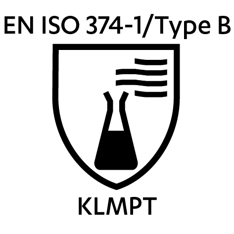 Protection chimique / EN ISO 374-1 Type B, EN ISO 374-2, EN ISO 374-4, EN 16523-1 - TYPE B KLMPT