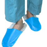 product photo shoe covers white / blue – SAFEWEAR MULES WITH ANTI-SLIP PE SOLE