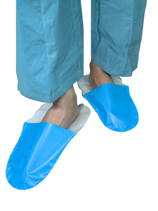photo produit surchaussures blanc / bleu – MULES SAFEWEAR AVEC SEMELLE PE ANTIDÉRAPANTE