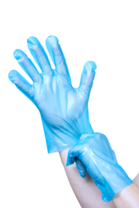 productfoto handschoenen blauw – SAFEBASICS™ TPE HANDSCHOENEN BLUE FOOD