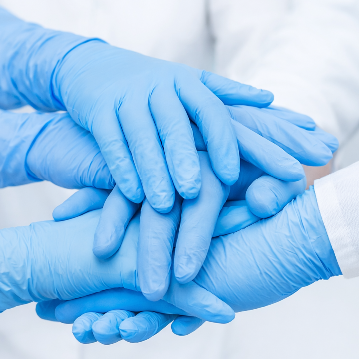 mise en situation gants bleu – GANT NITRILE SAFETOUCH® 400