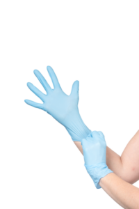 photo produit gants bleu – GANT NITRILE KOLMI® COVERFEEL TOUCH