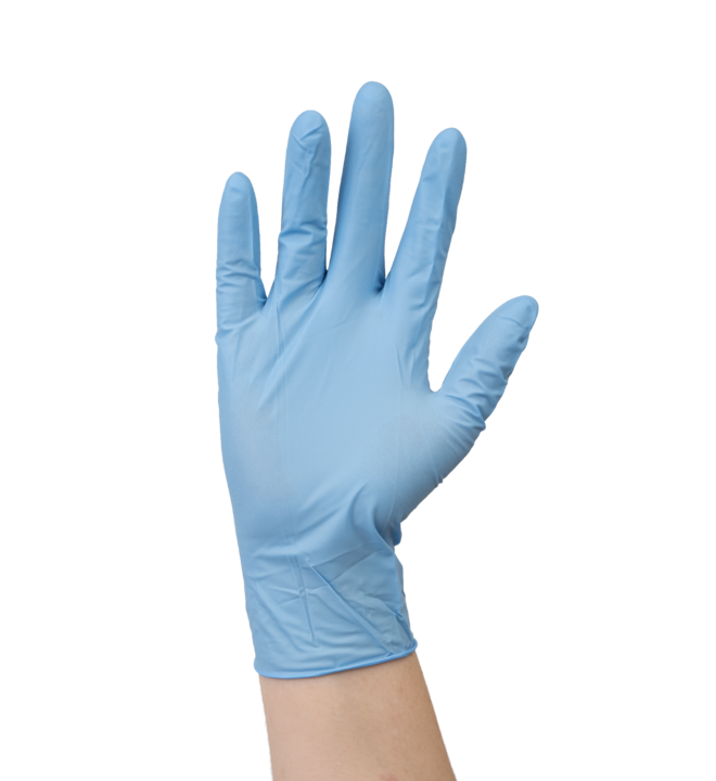 photo produit gants bleu – GANT NITRILE KOLMI® COVERFEEL CARE