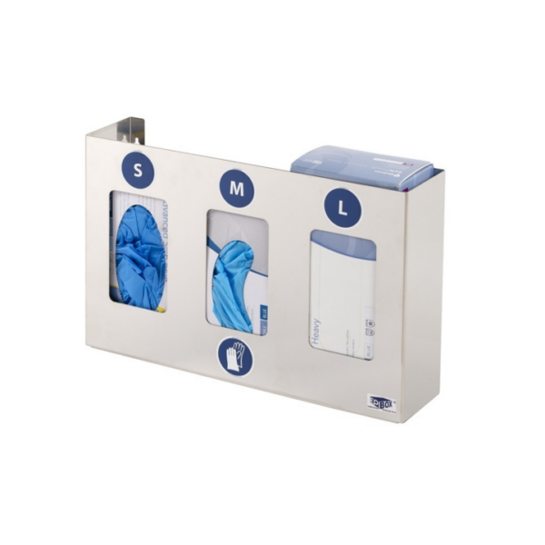 photo produit accessoires métal – DISTRIBUTEUR INOX DE GANTS - 3 BOITES