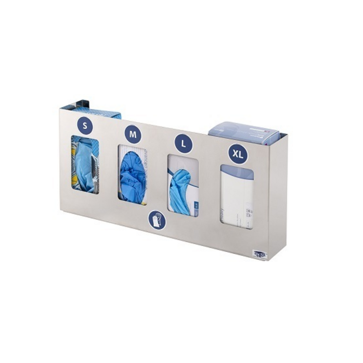 foto prodotto accessori metallo – DISPENSER INOX GUANTI - 4 SCATOLE