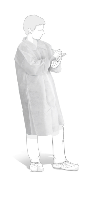 photo produit vêtements blanc – BLOUSE SAFEWEAR PP 40G/M² À ZIP 1 POCHE