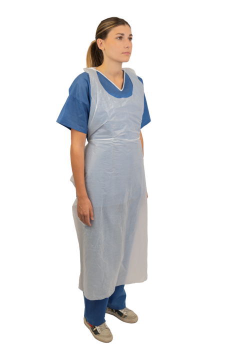 photo produit vêtements blanc – TABLIER SAFEWEAR PE 18 µm