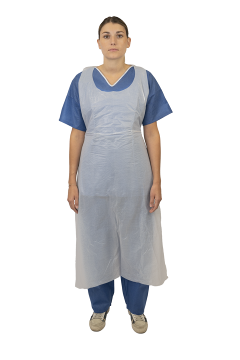 Produktfoto kleidung weiß – SAFEWEAR PE SCHÜRZE 18 µm LANG