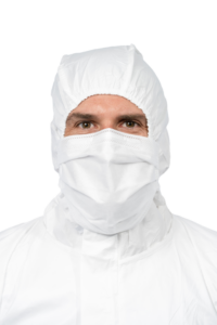 photo produit masques blanc – MASQUE SALLE PROPRE À ÉLASTIQUES TRANSVERSAUX ISOAIR®