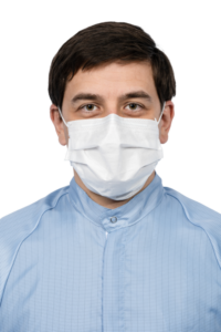 Produktfoto masken weiß – ISOAIR® REINRAUMMASKE MIT OHRSCHLAUFEN