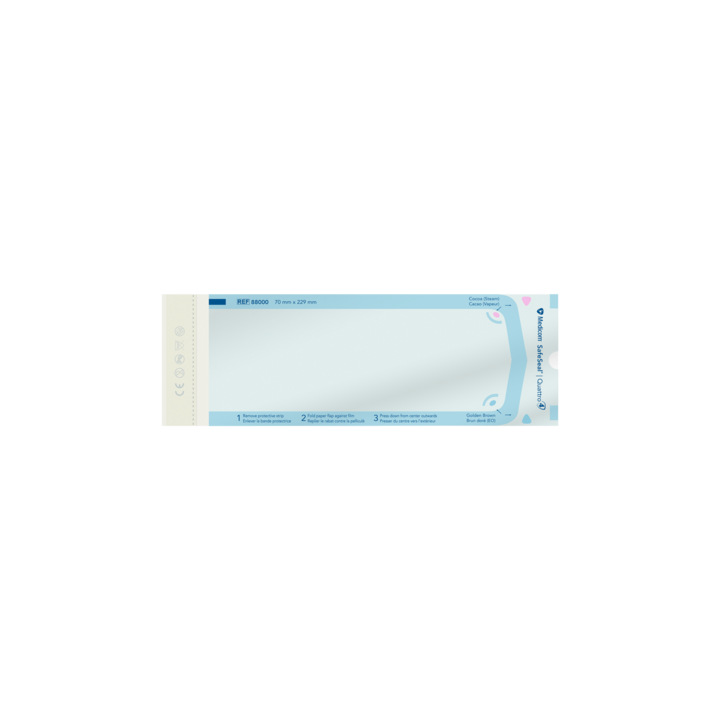 Produktfoto produkte für die sterilisation hellblau (transparent) – SAFESEAL® QUATTRO STERILISATIONSBEUTEL