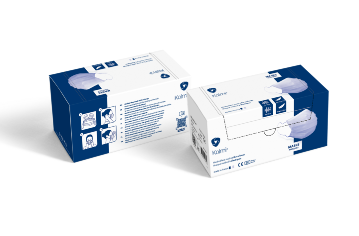 conditionnement masques bleu – MASQUE À ÉLASTIQUES TYPE II KOLMI® VITALS