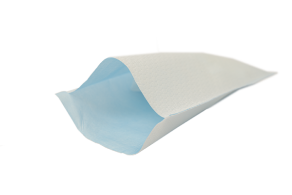 product photo medical & personnal care white / blue – SAFECARE AIRLAID EMBOSSED WASH MITT + PE