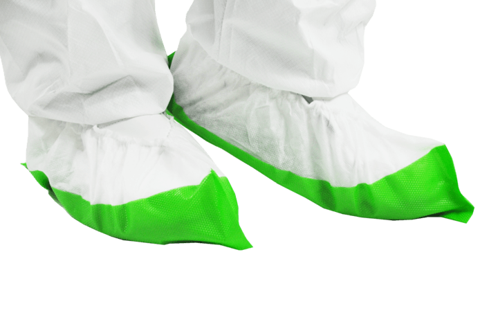 photo produit surchaussures blanc / vert – SURCHAUSSURES PP SEMELLE IMPERMÉABLE KOLMI® SKIDGUARD