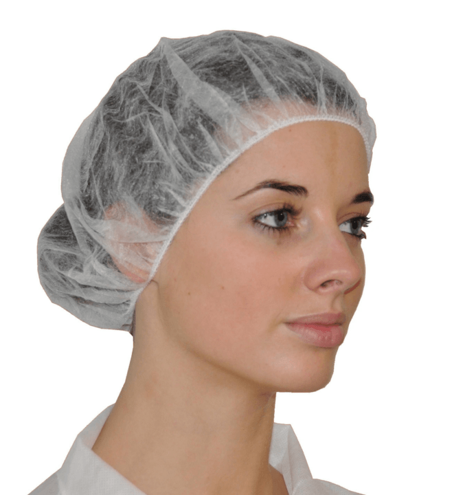 photo produit coiffants blanc – CHARLOTTE RONDE SAFEWEAR PP 12 G/M² Ø 53 cm
