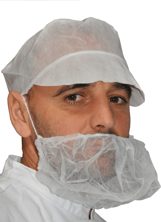 photo produit coiffants blanc – CACHE BARBE SAFEWEAR PP