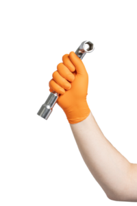 photo produit gants orange – GANT NITRILE HERKUL® GRIP EXTRA STRONG