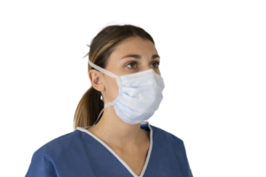 Produktfoto masken blau – KOLMI® FEELDRY TYP II MASKE MIT BÄNDERN
