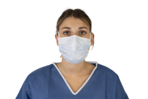 Produktfoto masken blau – KOLMI® FEELDRY TYP II MASKE MIT BÄNDERN