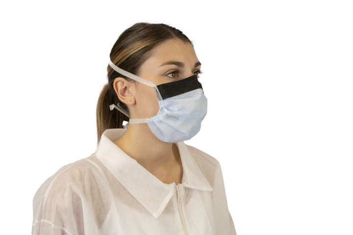product photo masks blue – KOLMI® FEELDRY TYPE II TIE-ON MASK ANTI-FOG GLARE