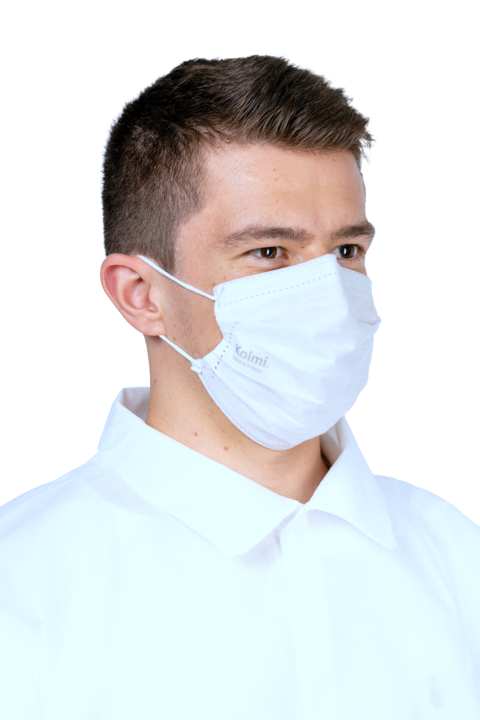 Produktfoto weiß – KOLMI® SOFTEX TYP IIR MASKE OHRSCHLAUFEN OHNE BÜGEL