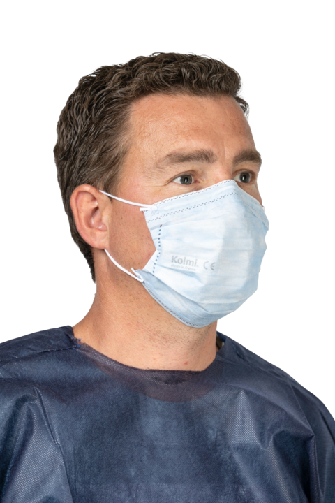 photo produit masques bleu – MASQUE À ÉLASTIQUES TYPE IIR KOLMI® SOFTEX