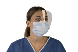 photo produit masques bleu – MASQUE À ÉLASTIQUES TYPE IIR KOLMI® SOFTEX À VISIÈRE