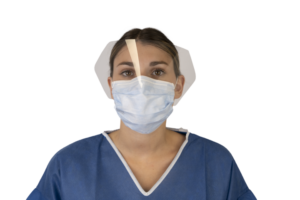 photo produit masques bleu – MASQUE À ÉLASTIQUES TYPE IIR KOLMI® SOFTEX À VISIÈRE