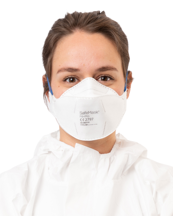 photo produit masques blanc / bleu – MASQUE FFP2 NR SAFEMASK® FIT+PRO