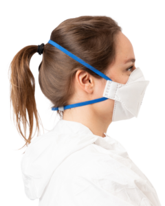photo produit masques blanc / bleu – MASQUE FFP2 NR SAFEMASK® FIT+PRO