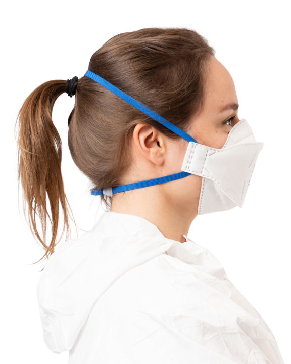 photo produit masques blanc / bleu – MASQUE FFP2 NR SAFEMASK® FIT+PRO