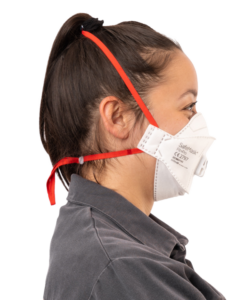 photo produit masques blanc / rouge – MASQUE FFP3 NR SAFEMASK® FIT+PRO A VALVE