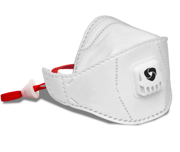 photo produit masques blanc / rouge – MASQUE FFP3 NR SAFEMASK® FIT+PRO A VALVE