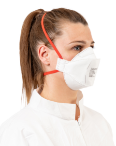 photo produit masques blanc / rouge – MASQUE FFP3 NR SAFEMASK® FIT+PRO