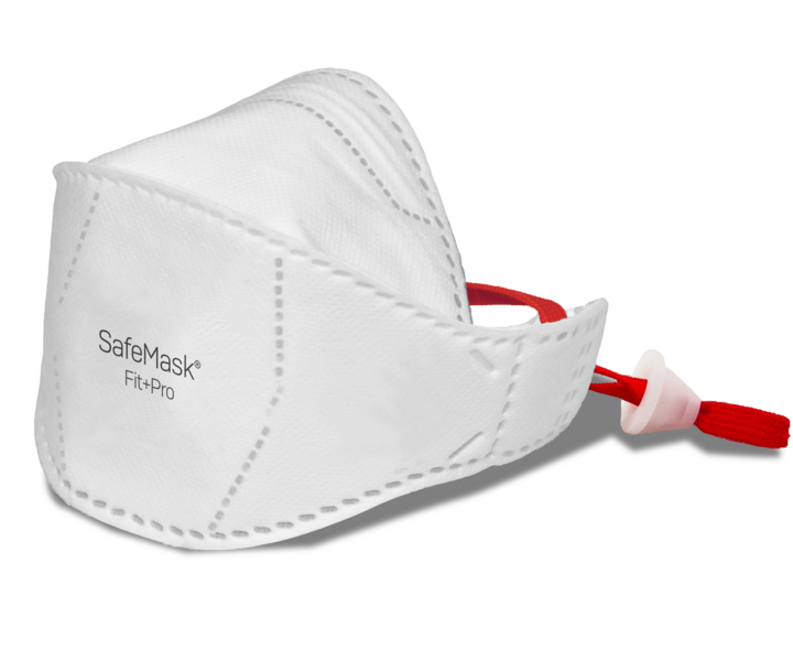 photo produit masques blanc / rouge – MASQUE FFP3 NR SAFEMASK® FIT+PRO