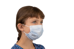 photo produit masques bleu – MASQUE À ÉLASTIQUES TYPE II KOLMI® SOFTEX KIDS 5-12