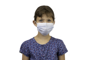 photo produit masques bleu – MASQUE À ÉLASTIQUES TYPE II KOLMI® SOFTEX KIDS 5-12