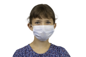 photo produit masques bleu – MASQUE À ÉLASTIQUES TYPE II KOLMI® SOFTEX KIDS 5-12