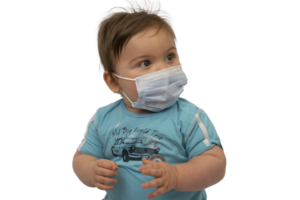 photo produit masques bleu – MASQUE À ÉLASTIQUES TYPE II KOLMI® SOFTEX KIDS 1-5