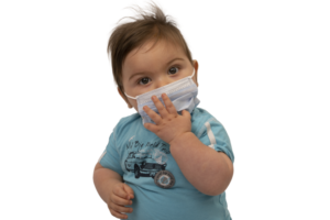 photo produit masques bleu – MASQUE À ÉLASTIQUES TYPE II KOLMI® SOFTEX KIDS 1-5