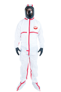 photo produit vêtements blanc / rouge – COMBINAISON WEECOVER® MAX 1 INTEGRAL TYPE 5/6