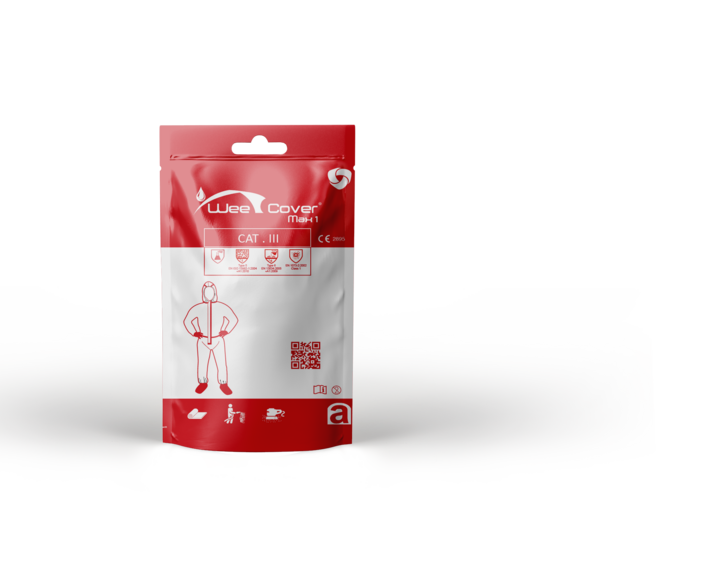 verpakking kleding wit / rood – WEECOVER® MAX 1 OVERALL TYPE 5/6