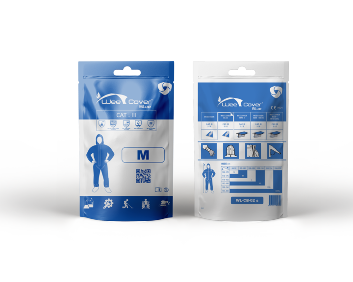 embalaje ropa azul oscuro – MONO WEECOVER® BLUE TIPO 5/6