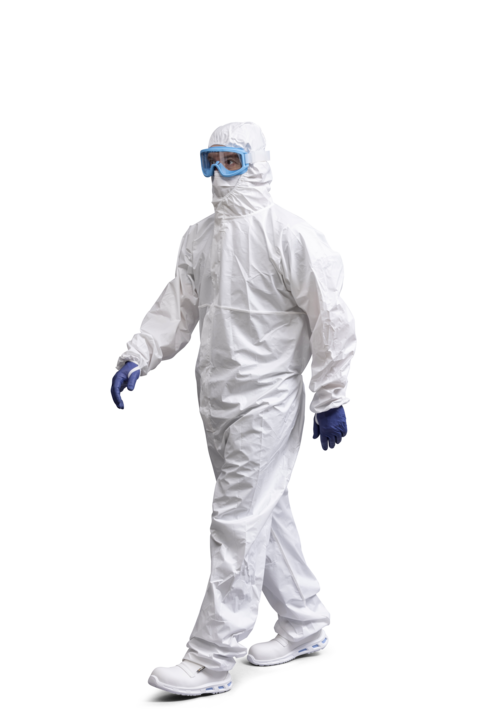 photo produit vêtements blanc – COMBINAISON WEEPRO® LABO STERILE TYPE 5/6