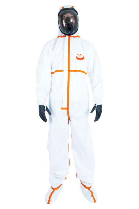 photo produit vêtements blanc / orange – COMBINAISON WEEPRO® MAX INTEGRAL TYPE 4/5/6